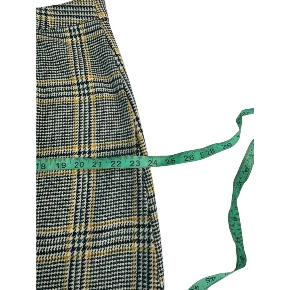 Abercrombie & Fitch Plaid Mini Skirt XL Wool Blend Preppy Y2K Academia Zip NWOT